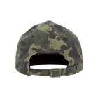 Flexfit baseball sapka Camo Washed 6P koptatott terepszín zöld