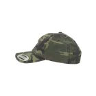Flexfit baseball sapka Camo Washed 6P koptatott terepszín zöld