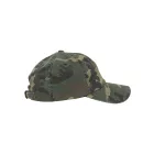 Flexfit baseball sapka Camo Washed 6P koptatott terepszín zöld
