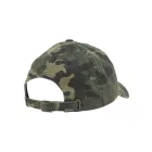 Flexfit baseball sapka Camo Washed 6P koptatott terepszín zöld