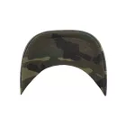 Flexfit baseball sapka Camo Washed 6P koptatott terepszín zöld