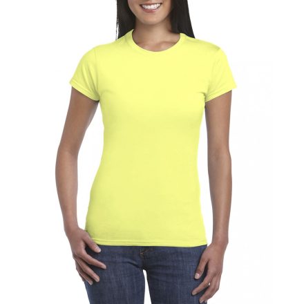 Gildan női póló Ring Spun 150 selyem sárga