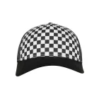 Flexfit baseball sapka Checkerboard Trucker 5P fekete-fehér