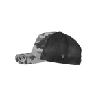 Flexfit baseball sapka Camo Trucker 5P terepszín szürke-fekete