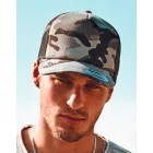 Flexfit baseball sapka Camo Trucker 5P terepszín szürke-fekete