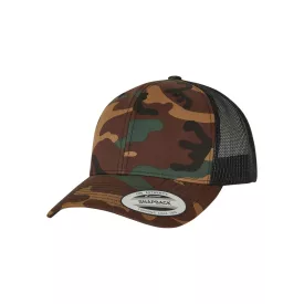   Flexfit baseball sapka Camo Trucker 5P terepszín barna-fekete
