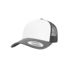 Flexfit baseball sapka Retro Trucker Colored Front 6P sötétszürke-fehér-sötétszürke