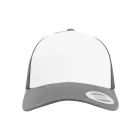 Flexfit baseball sapka Retro Trucker Colored Front 6P sötétszürke-fehér-sötétszürke