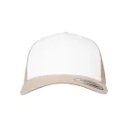 Flexfit baseball sapka Retro Trucker Colored Front 6P khaki-fehér-khaki