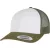 Flexfit baseball sapka Retro Trucker Colored Front 6P moha-fehér-olíva