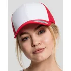 Flexfit baseball sapka Retro Trucker Colored Front 6P piros-fehér-piros