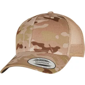 Flexfit baseball sapka Retro 6P homok terepmintás-homok