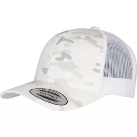 Flexfit baseball sapka Retro 6P fehér terepmintás-fehér