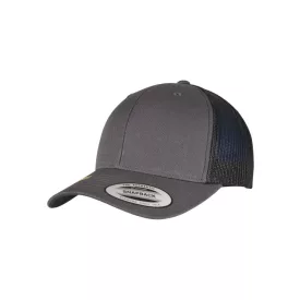   Flexfit baseball sapka Recycled Retro Trucker 6P ébenszürke-fekete