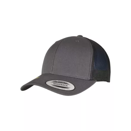 Flexfit baseball sapka Recycled Retro Trucker 6P ébenszürke-fekete