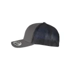 Flexfit baseball sapka Recycled Retro Trucker 6P ébenszürke-fekete