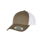Flexfit baseball sapka Recycled Retro Trucker 6P olíva-fehér
