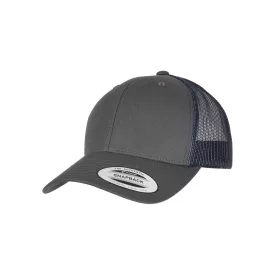   Flexfit baseball sapka Retro Trucker 2-Tone 6P ébenszürke-tengerkék