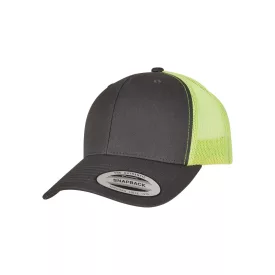   Flexfit baseball sapka Retro Trucker 2-Tone 6P ébenszürke-neon zöld