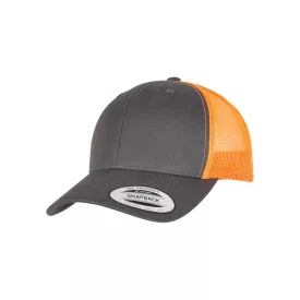   Flexfit baseball sapka Retro Trucker 2-Tone 6P ébenszürke-neon narancs