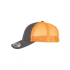 Flexfit baseball sapka Retro Trucker 2-Tone 6P ébenszürke-neon narancs