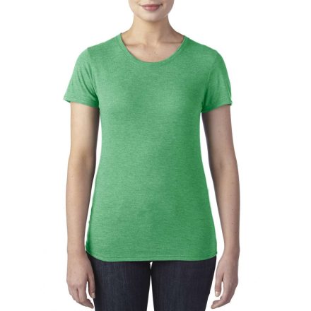 Anvil női póló Tri-Blend Tee 159 melírozott zöld