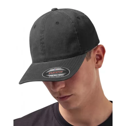 Flexfit baseball sapka Washed Dad Hat 6P mosott fekete