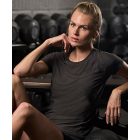 Tee Jays női póló Cooldry Sport 160 melírozott fekete