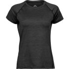 Tee Jays női póló Cooldry Sport 160 melírozott fekete