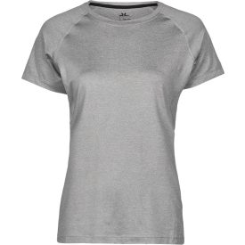 Tee Jays női póló Cooldry Sport 160 melírozott szürke
