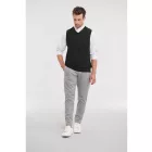 Russell kötött mellény V-Neck fekete