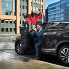 Fare esernyő Stick fekete-piros