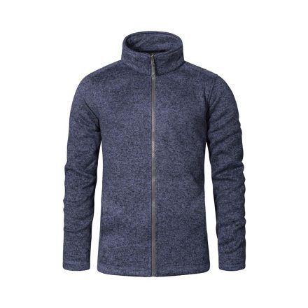 Promdoro polár pulóver Knitted 300 melírozott kék