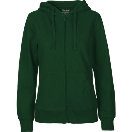 Neutral női pulóver Zip Hoodie 300 üvegzöld