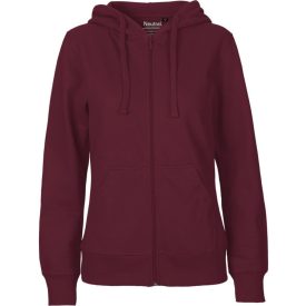 Neutral női pulóver Zip Hoodie 300 bordó