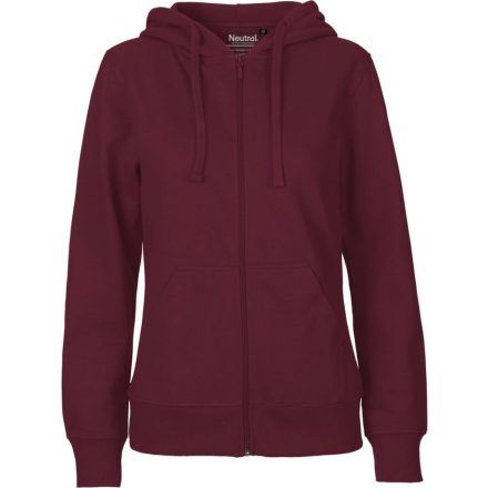 Neutral női pulóver Zip Hoodie 300 bordó