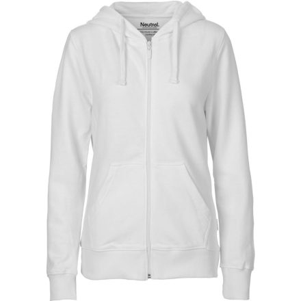 Neutral női pulóver Zip Hoodie 300 fehér