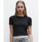 True Blanks női haspóló Crop Fitted 180 fekete