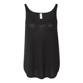 Bella+Canvas női top Flowy Side Slit 125 fekete