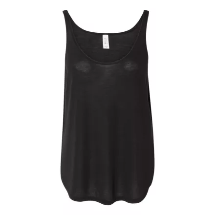 Bella+Canvas női top Flowy Side Slit 125 fekete