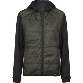 Tee Jays női dzseki Hybrid Stretch mélyzöld-fekete