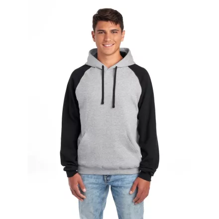 Jerzees pulóver NuBlend Varsity 271 melírozott szürke-fekete