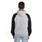Jerzees pulóver NuBlend Varsity 271 melírozott szürke-fekete