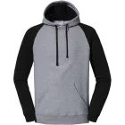 Jerzees pulóver NuBlend Varsity 271 melírozott szürke-fekete