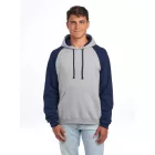 Jerzees pulóver NuBlend Varsity 271 melírozott szürke-tengerkék
