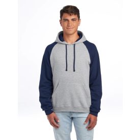   Jerzees pulóver NuBlend Varsity 271 melírozott szürke-tengerkék