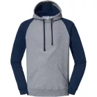 Jerzees pulóver NuBlend Varsity 271 melírozott szürke-tengerkék