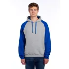 Jerzees pulóver NuBlend Varsity 271 melírozott szürke-királykék