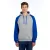 Jerzees pulóver NuBlend Varsity 271 melírozott szürke-királykék