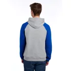 Jerzees pulóver NuBlend Varsity 271 melírozott szürke-királykék